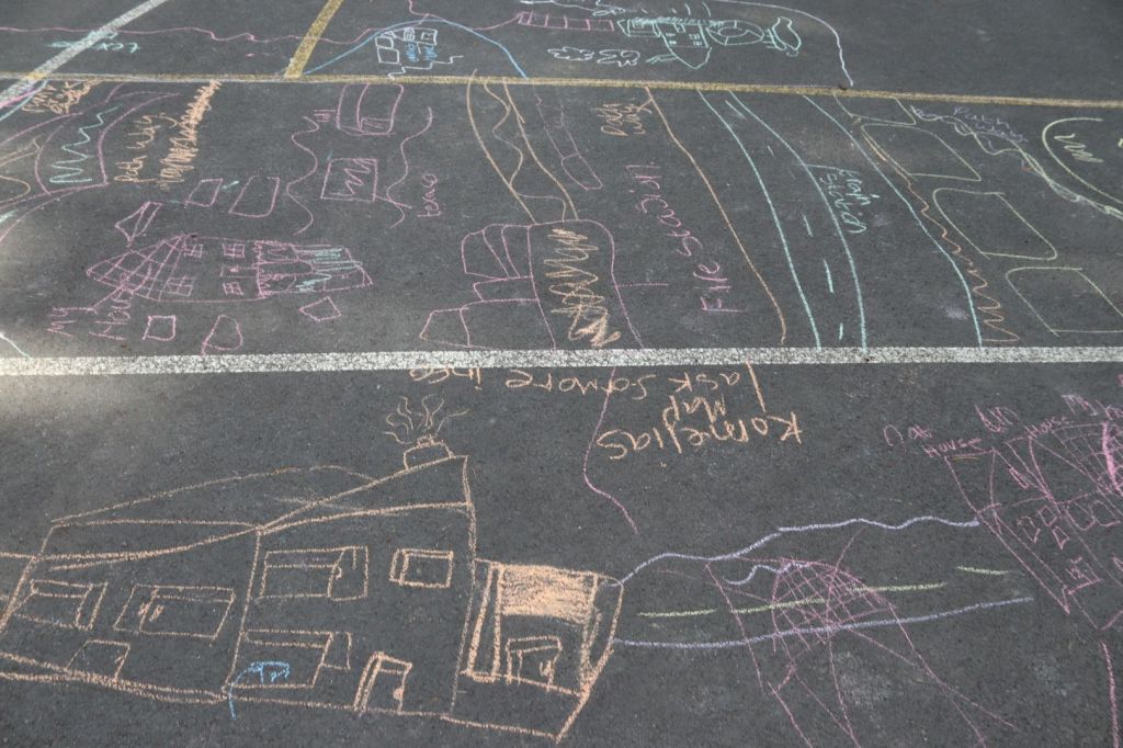 Image of Chalk Map drawn by children